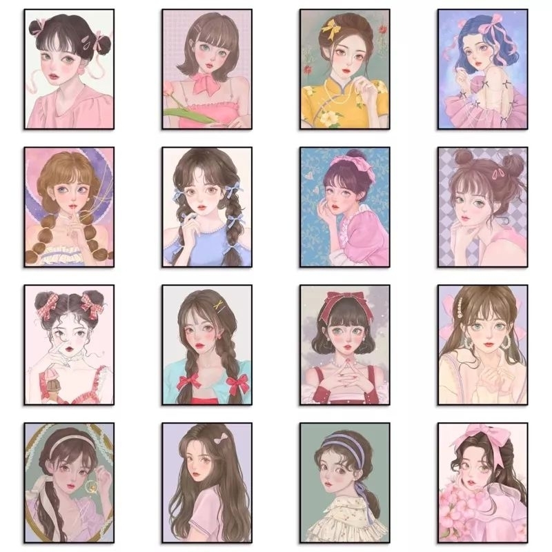 (Hàng mới về) tranh đính đá tự làm hình cô gái xinh đẹp 30*40 cm