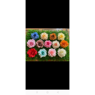Combo 10 Đầu bông hồng cánh xoăn 11cm - Hoa giả cao cấp