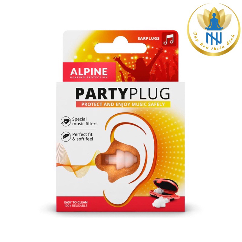 Hộp 1 cặp nút bịt tai chống ồn Alpine PartyPlug nhập khẩu hà lan,hoạt động ngoài trời
