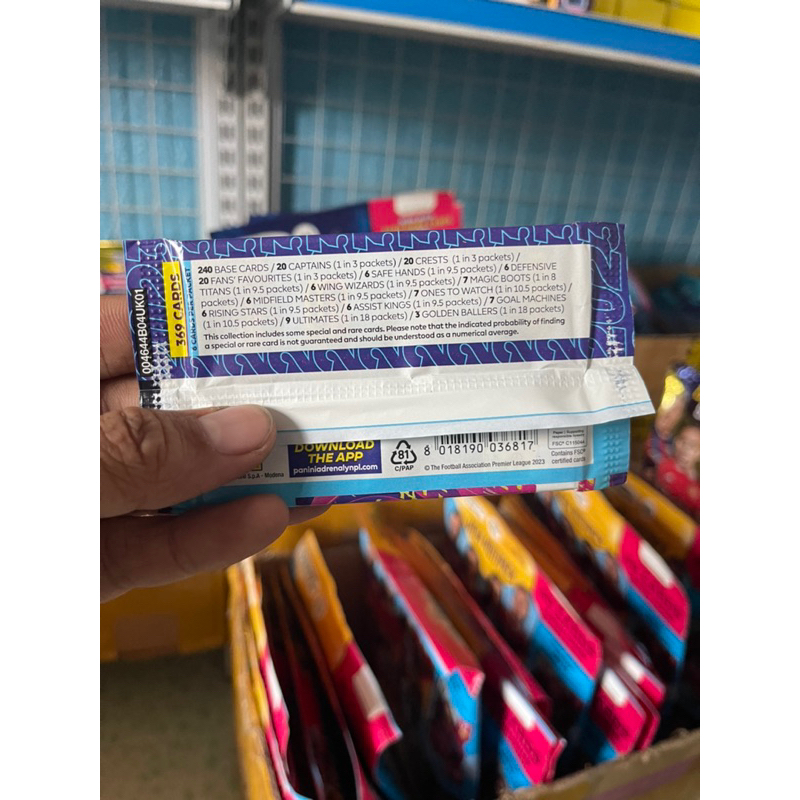 Gói thẻ lẻ Pack thẻ Panini Adrenalyn XL Premier league PLUS mùa 22/23 2023