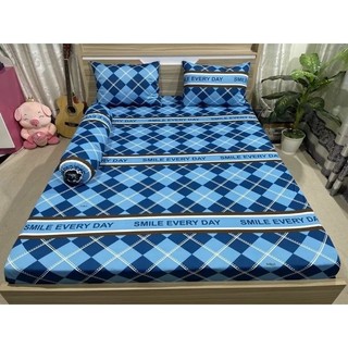 bộ Drap thun Hàn Quốc mẫu hoa văn.