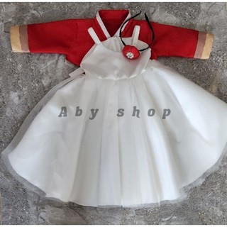 váy hanbok cho bé tặng cài