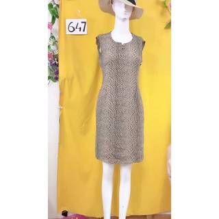 Đầm sơmi hoạ tiết cổ điển. S647