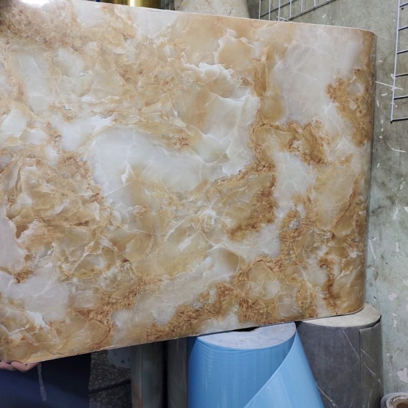 DECAL DÁN TƯỜNG VÂN ĐÁ 3D bóng chống nước chịu nhiệt trang trí phòng khách bếp