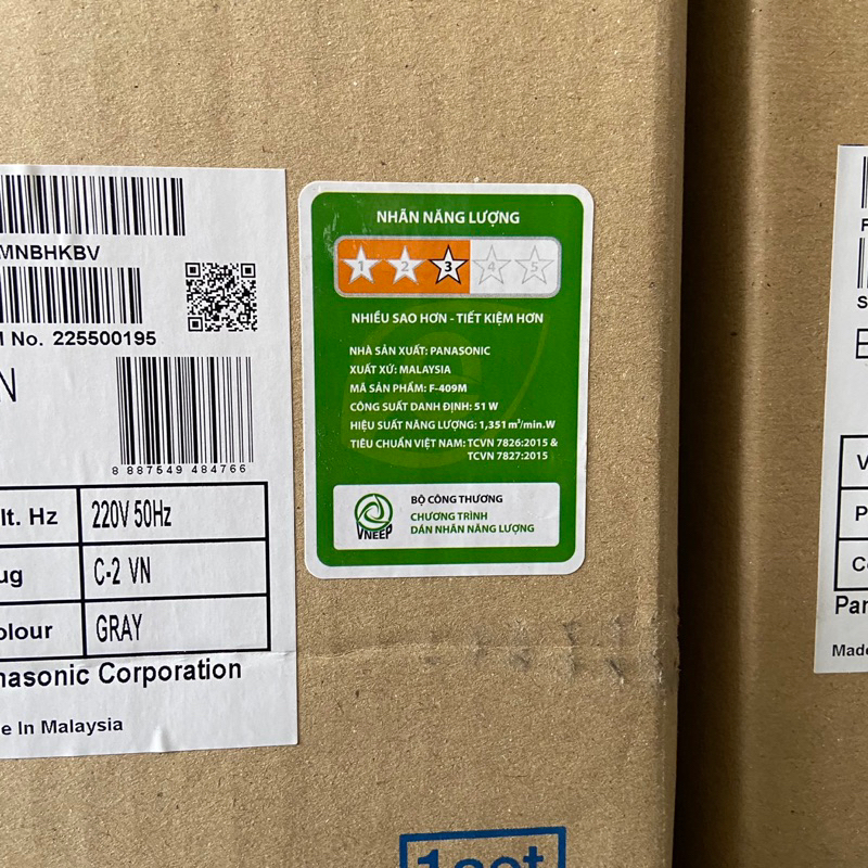 Quạt Treo Tường Nhập Khẩu Malayxia Panasonic-Chạy Êm-Độ Bền Cao-Bảo Hành 12 Tháng