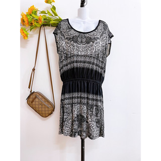 Đầm Hoa Thun Lạnh, Phối Ren Phần Vai, FREESIZE, BIGSIZE, 2hand