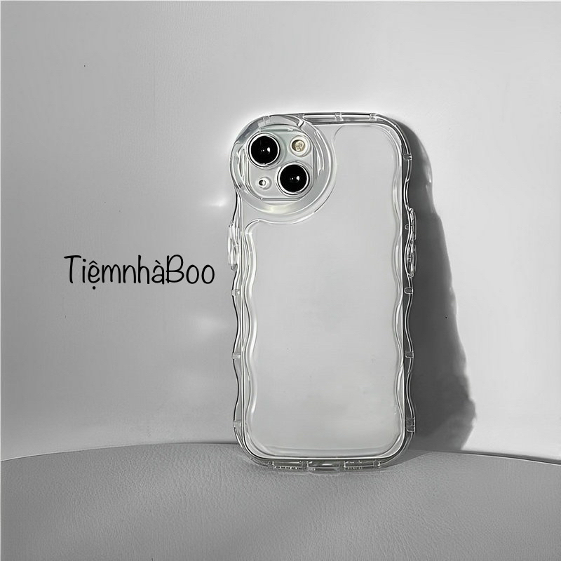 Ốp lưng gơm sóng trong suốt silicone dành cho iPhone