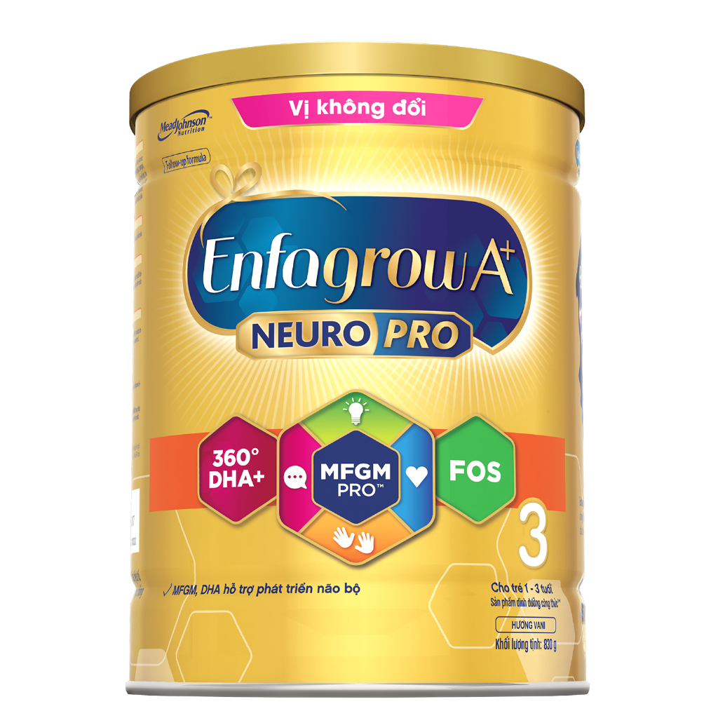 Sữa bột Enfagrow A+ Neuropro 3 - DHA & MFGM vị không đổi Enfa  -  830g