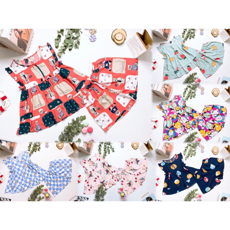 Bộ lanh mặc nhà, đồ bộ tole nữ quần đùi babydoll F21 VNXK