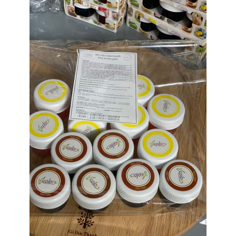 MÀU THỰC PHẨM VCOLORS LẺ TỪNG MÀU