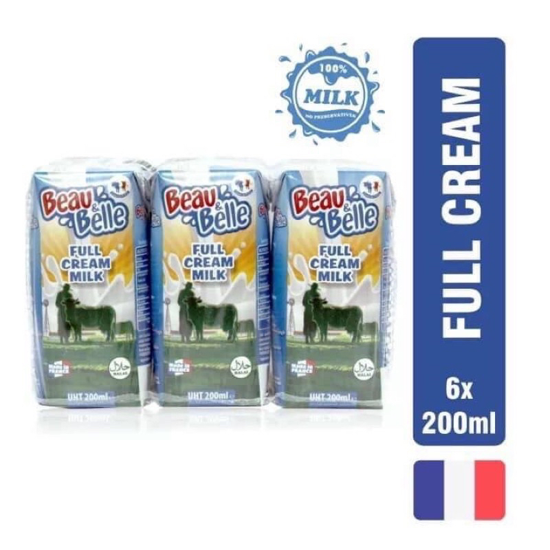 Thùng 24 hộp 200ml Sữa Beau & Belle Nguyên Kem dòng Sữa Nhập Khẩu từ Pháp và sữa Devondale Nhập Khẩu Úc.