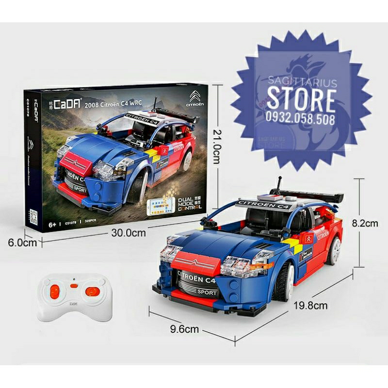 Đồ Chơi non-Lego Cada Lắp Ráp Các Mẫu Siêu Xe Mini - Có Động Cơ Cho Bé 6+