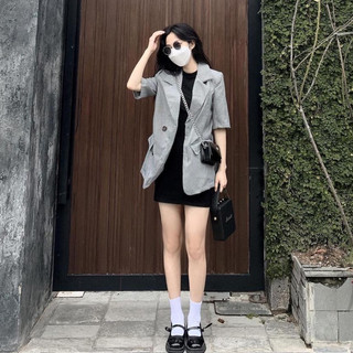 Váy body cổ tròn basic nữ chất thun gân