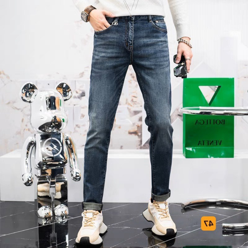 Quần Jean Nam Dài Chất Denim Cao Cấp Mẫu TrơnPhong Cách Trẻ Trung Năng Động MS47