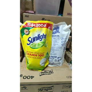 Nước rửa chén bát sunlight chanh 100 túi 3,1kg.