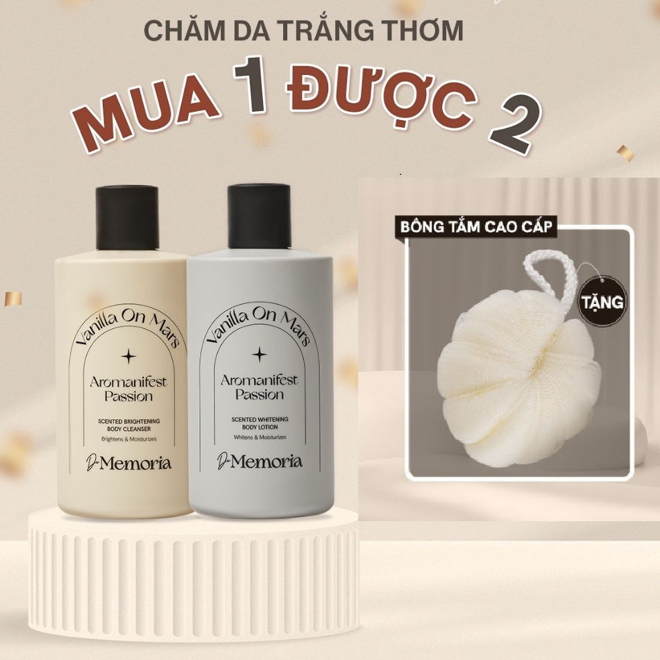 Sữa Tắm Trắng Da Hương Nước Hoa Thư Giãn D​e M​emoria Scented W​hitening B​ody Cleanser 300ml