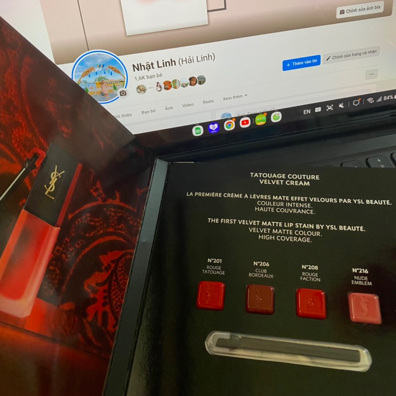 Sample son kem YSL 4 màu kèm cọ