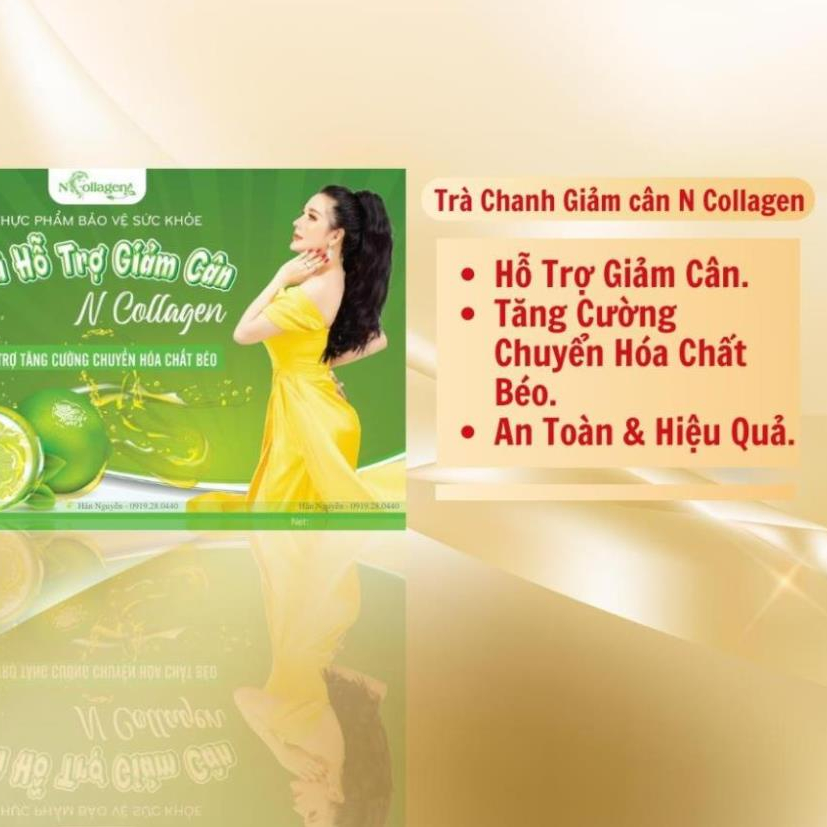 Trà giảm cân vị chanh an toàn hiệu quả Ncollagen 15 gói