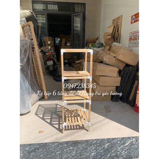 Kệ gỗ lắp ghép 4 tầng cao cấp