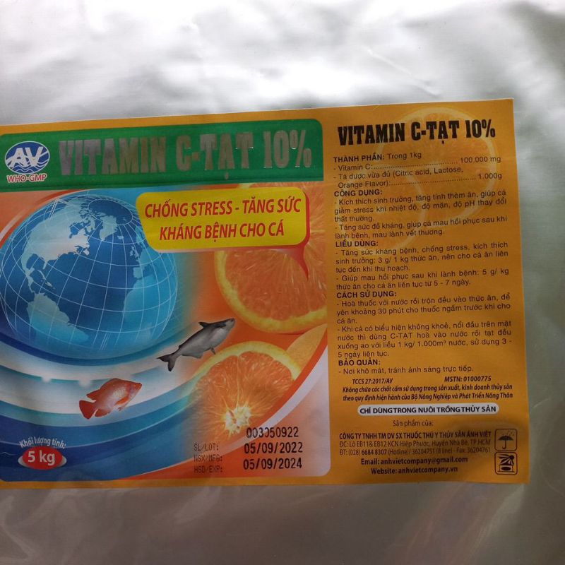C tạt cho tôm, cá túi 5kg