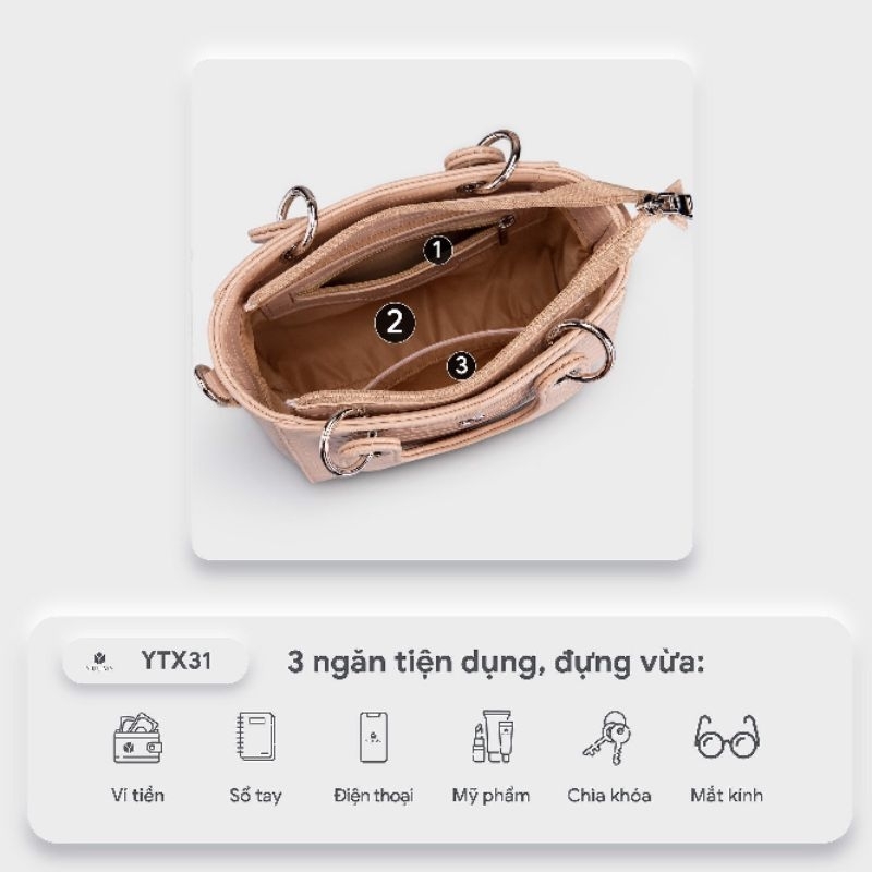 Túi xách nữ cầm tay Vân da cá sấu Lady Yuumy YTX31