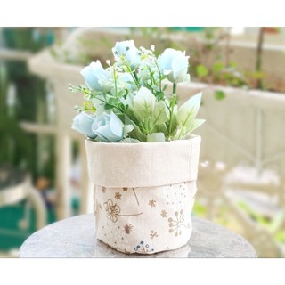 Giỏ bọc chậu hoa, giỏ vải canvas đựng đồ xinh nhiều mẫu, nhiều size