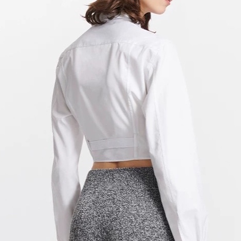 Áo sơ mi dài tay HAGA áo sơ mi croptop SM3L75