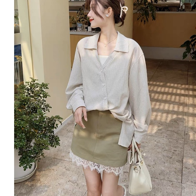 Chân váy A phối chân ren , The Peace