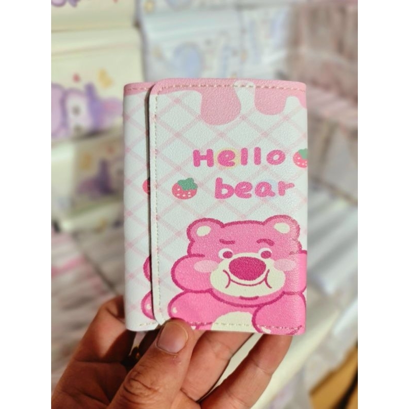 Ví gấp 3 gâú dâu, sanrio có cúc bấm cute đáng yêu