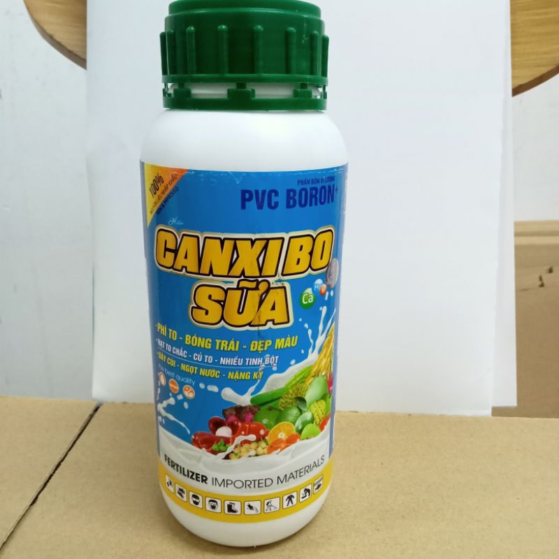 CANXI BO SỮA Giúp trái phì to, bóng trái, lớn trái,dai cuống chống rụng quả non, hạt to chắc,dày cùi, ngọt nước, nặng ký