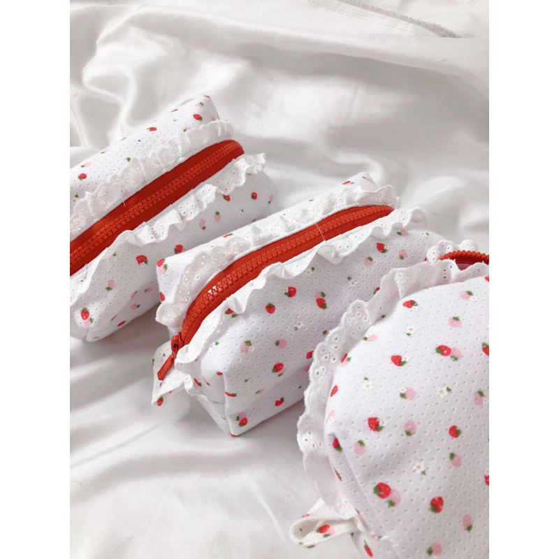 TÚI POUCH ĐỰNG ĐỒ TRANG ĐIỂM ĐỒ CÁ NHÂN POUCH MAKEUP LACE - MADE BY 1402.Sew 🌸🌸