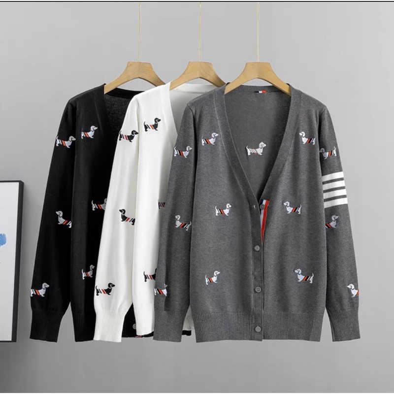 Áo khoác Cardigan TB THOM BROWNE THÊU