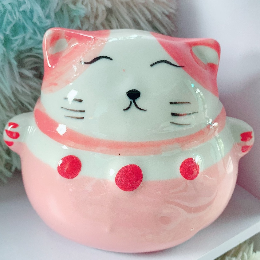 Ống tiết kiệm - ống heo tiết kiệm chất liệu GỐM SỨ dáng mèo cực xinh Shopcuabe68