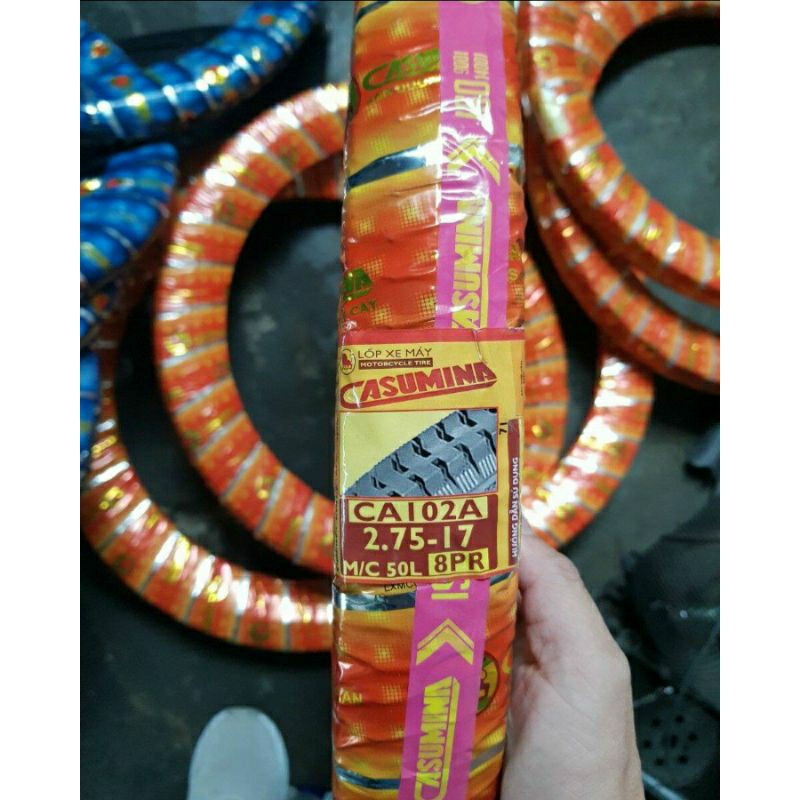 Cặp lốp  8 bố thồ tải casumina có dùng săm.