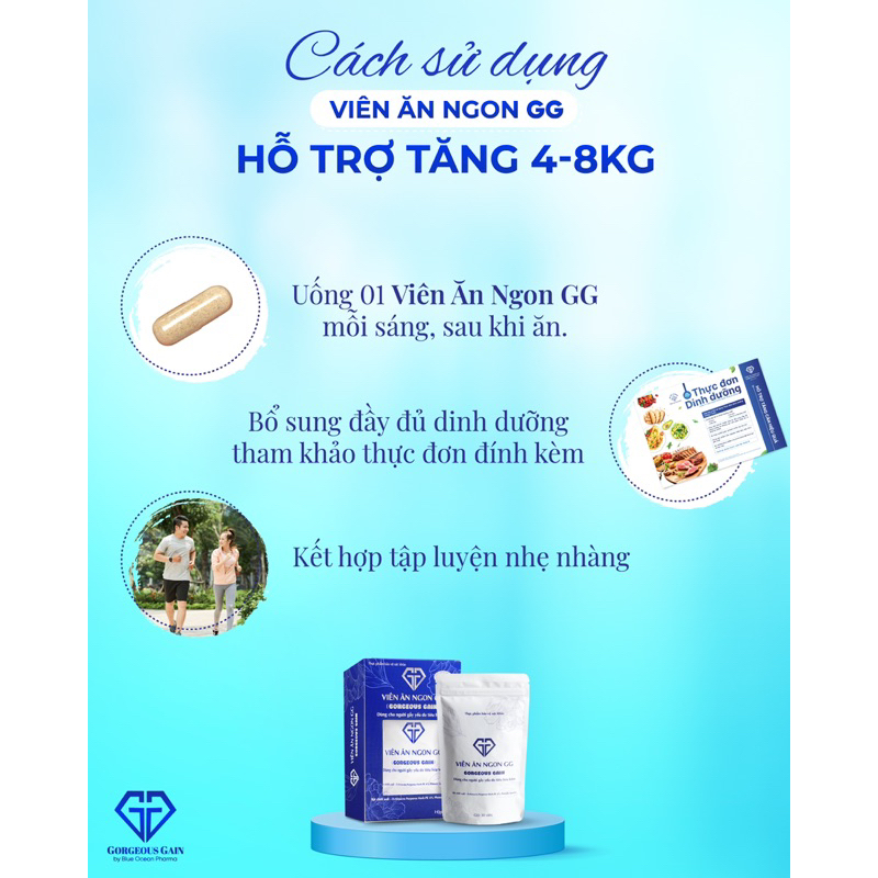 Viên Ăn Ngon GG Tăng 4-8kg sau 30 ngày. Cam Kết Hàng Chính Hãng 100%