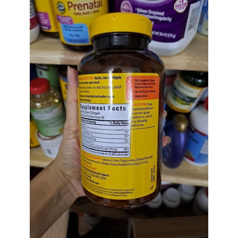 Viên uống magnesium citrate 250mg date 08/24