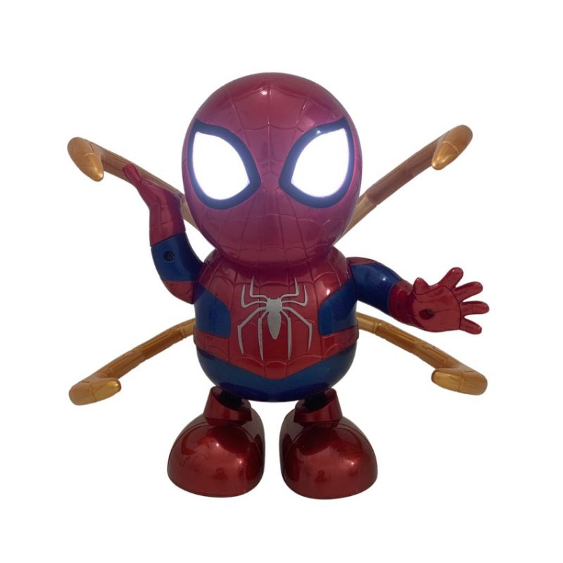 Đồ chơi người nhện nhảy múa, dùng pin có âm thanh và ánh sáng