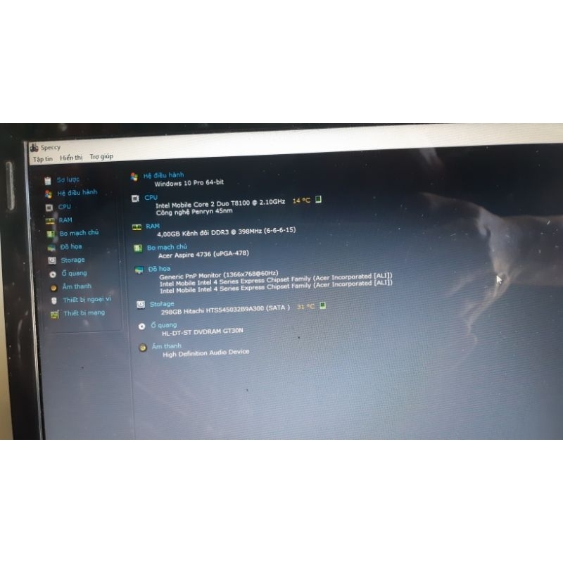 Laptop Acer Aspire 4736Zz