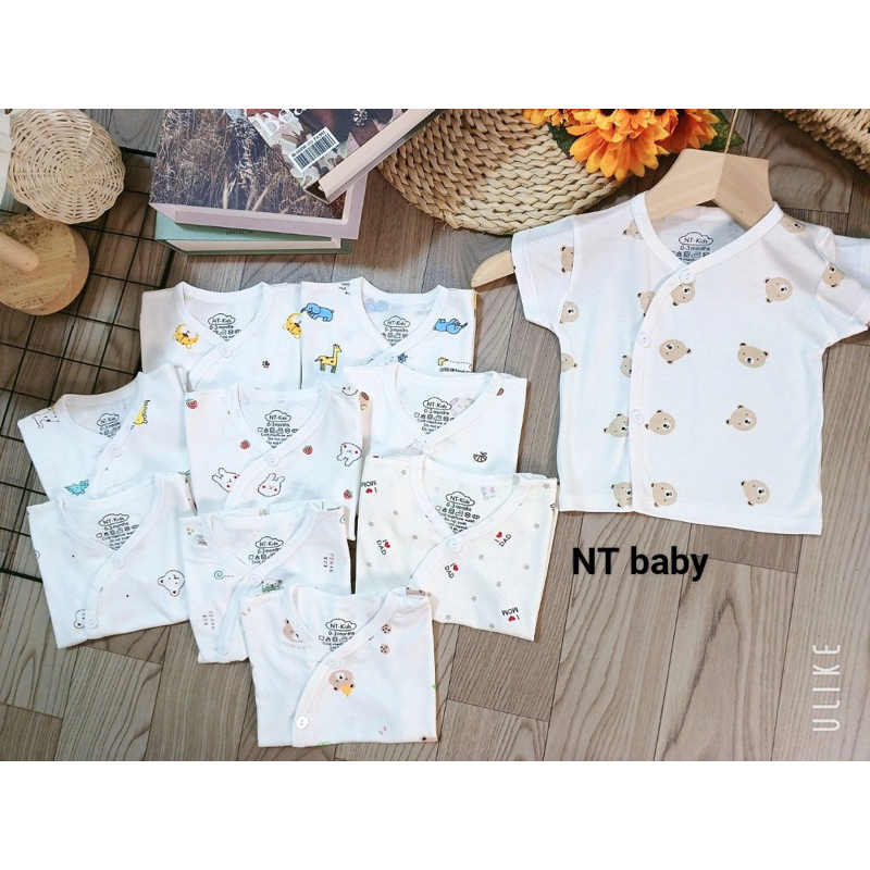 Áo cộc tay trẻ sơ sinh 2023, đủ size cho bé từ 0 -9 tháng, vải mềm phù hợp da em bé