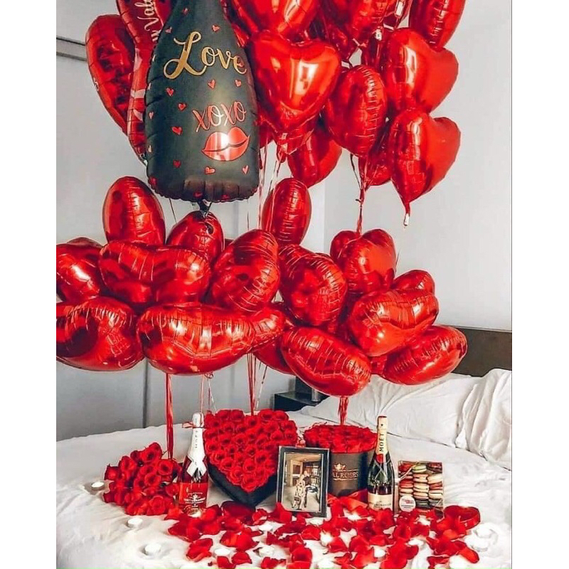 Bóng Tim nhôm trang trí