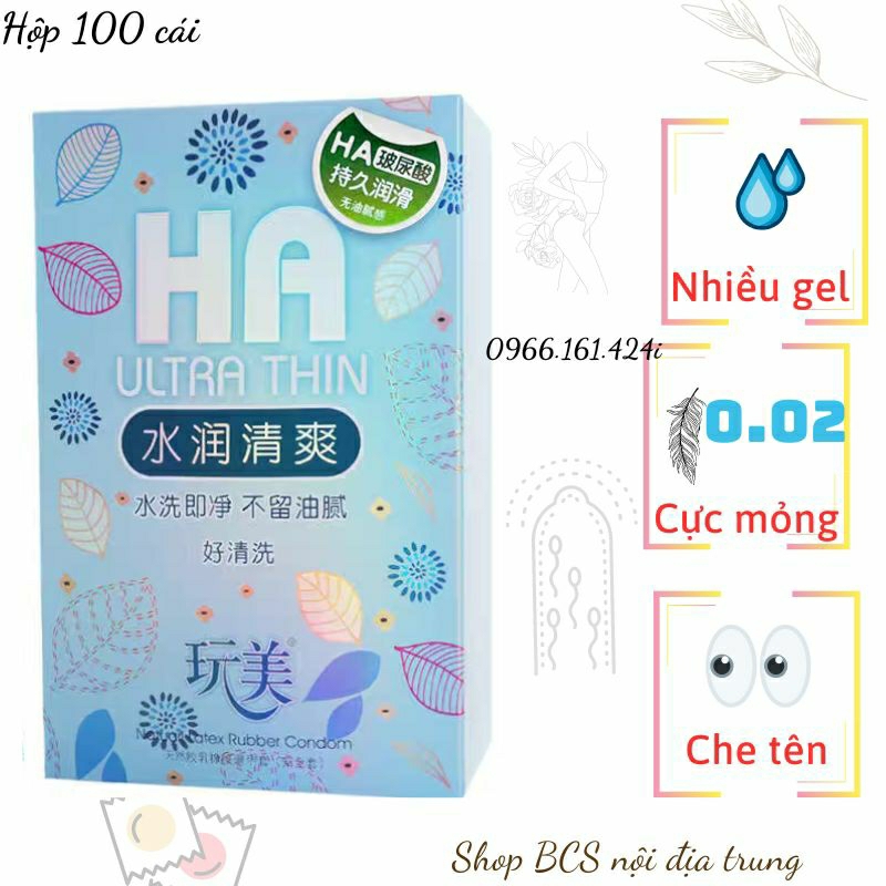 Bao cao su Ok HA nhiều nước tự nhiên, hàng nội địa chất lượng cực tốt