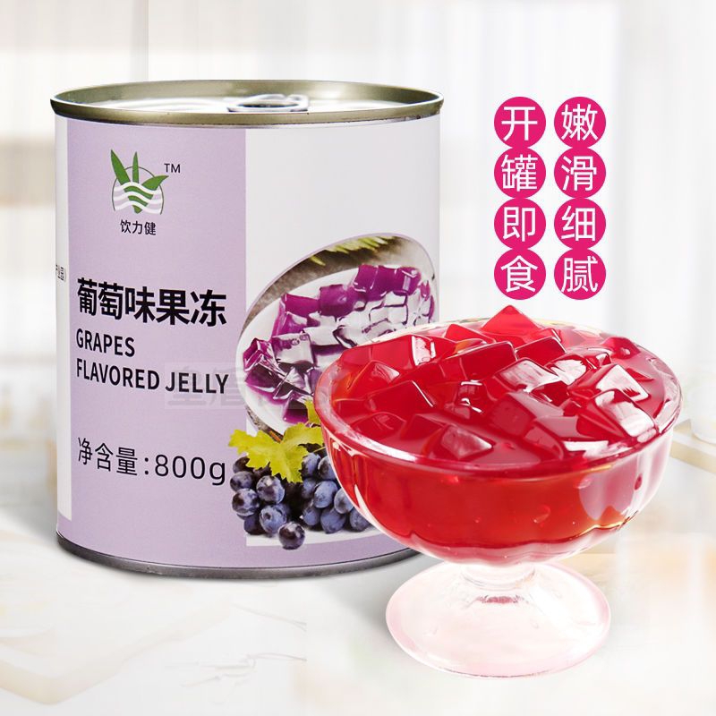 Topping thạch mix vị trái cây đóng lon 800g