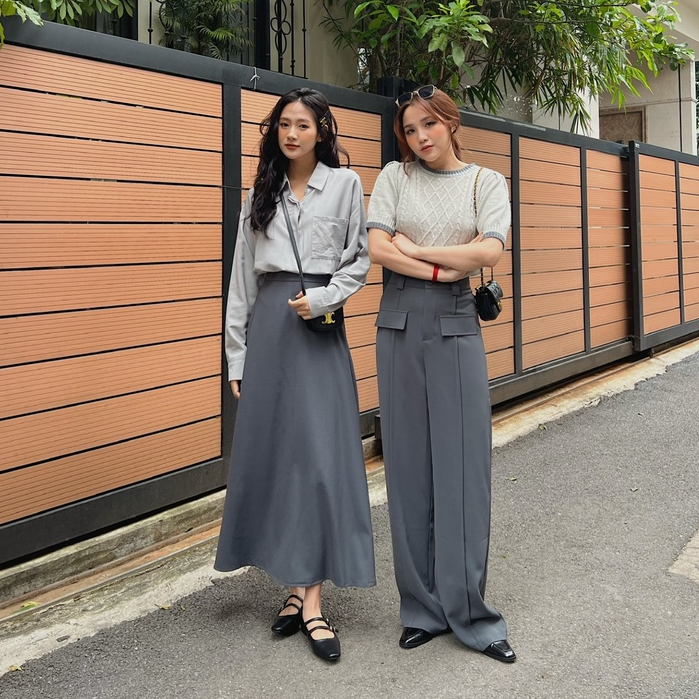 Quần suông đỉa to 2 túi giả Q-8829 CHALIN chất liệu lụa cát mịn không bám nhăn nhàu