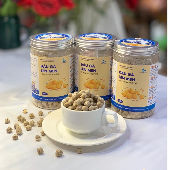 Natto Anphaco, Hộp 220gr đậu gà lên men - natto đậu gà, thực dưỡng, chay, healthy