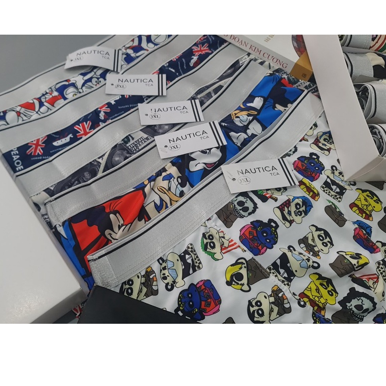 Quần lót nam in hình thun lạnh, quần sịp nam đùi thun lạnh hoạt hình doremon, shin, ... hàng hiệu 15