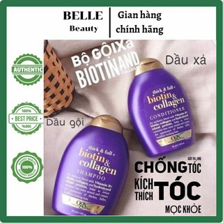 Cặp dầu gội xả Collagen Biotin Tím, ngăn rụng tóc, kích thích mọc tóc siêu đỉnh