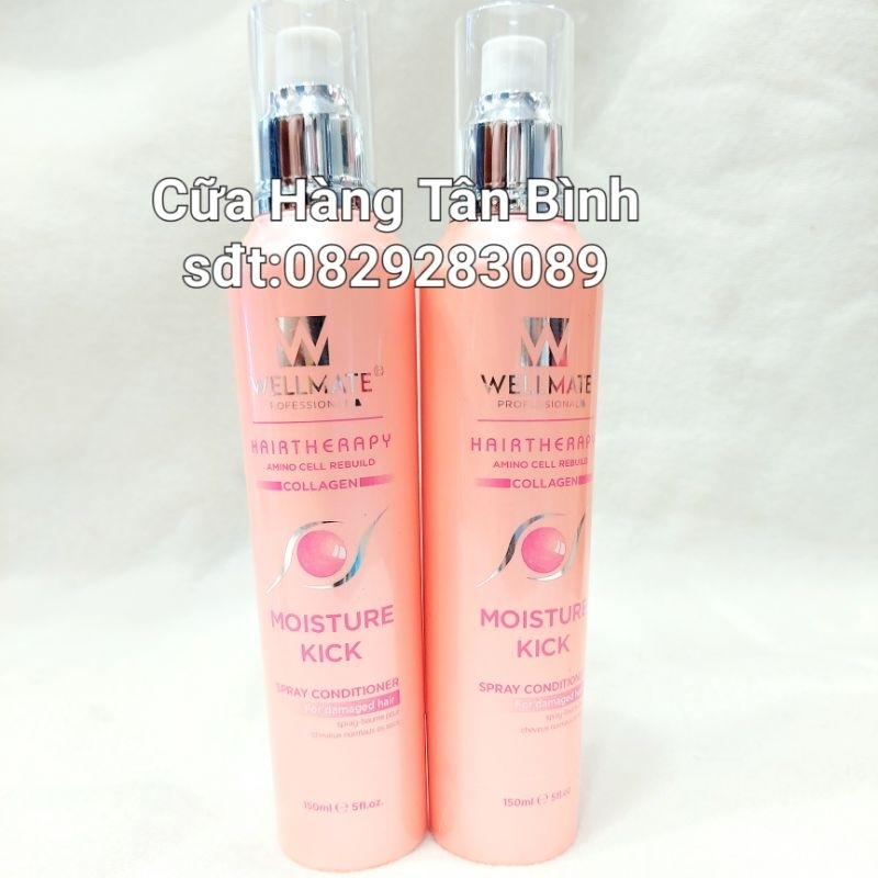 Xịt dưỡng tóc phục hồi siêu mượt Vitamin Wellmate 150ml mềm mại, tạo sức sống cho mái tóc hư tổn, chẻ ngọn , chính hãng