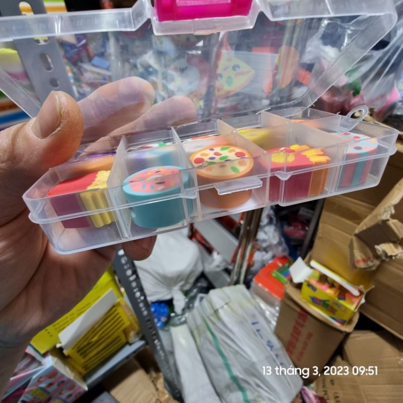 Hộp 10 viên tẩy bút chì hoa quả