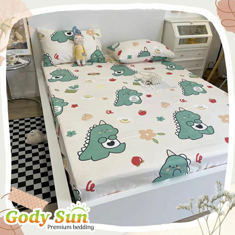 Ga trải giường 1m2x1m9/ 1m4x2m/ 1m5x2m drap giường cotton poly Gody Sun | BigBuy360 - bigbuy360.vn