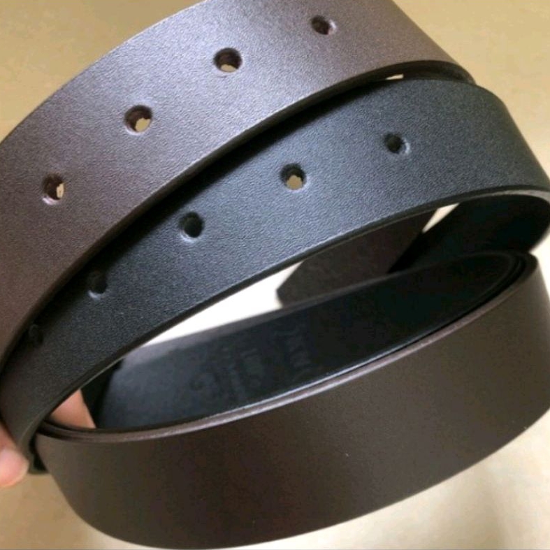 Thắt Lưng Nam Da Bò Nguyên Tắm TMITA01 Bản 3.4cm Đụt Lổ không mặt khóa Bảo Hành 12 tháng hai màu đen nâu